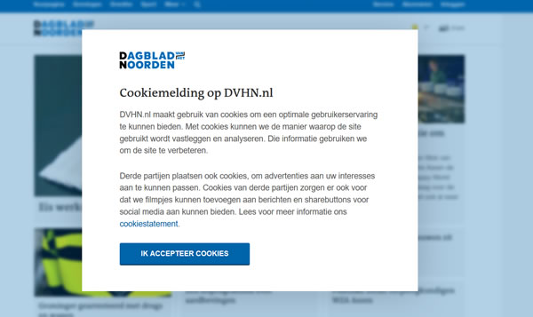 AVG Cookiewalls mogen niet meer vanaf 25 mei